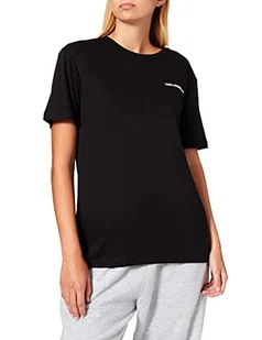 KARL LAGERFELD Unisex Logo Piżama T-Shirt Pajama Top, czarny, XS - Koszulki i topy damskie - miniaturka - grafika 1
