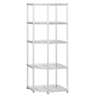 Szafy i regały magazynowe - B2B Partner Regał rogowy, druciany, 1800x680x680mm, 5 półek 410058 - miniaturka - grafika 1