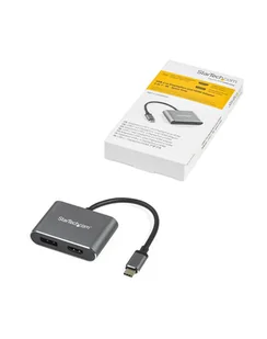 StarTech CDP2DPHD .com zewnętrzna karta graficzna usb 3840 x 2160 px Czarny, Szary - Karty graficzne - miniaturka - grafika 1
