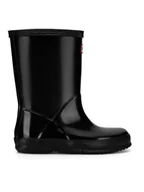 Buty dla dziewczynek - Hunter Kalosze KFT5094RGL-BLK Czarny - miniaturka - grafika 1