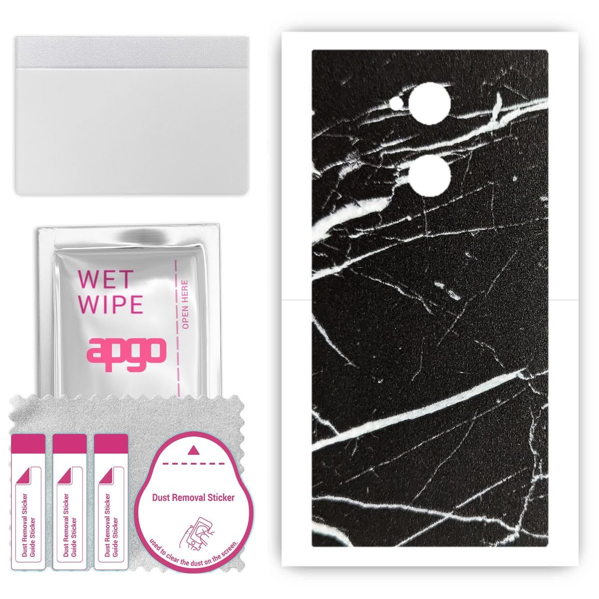 Folia naklejka skórka strukturalna na TYŁ do Sony Xperia XA2 Ultra - Marmur Ciemny - apgo SKINS