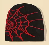 Czapki męskie - Czapka beanie Y2K zimowa czapa pajęczyna spiderman streetwear drill drip - miniaturka - grafika 1