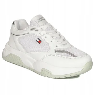 Tommy Hilfiger Damskie Sneakersy Białe T3A9-33219-WH r.38 - Sneakersy damskie - miniaturka - grafika 1