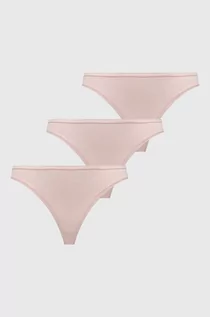 Majtki damskie - Guess brazyliany 3-pack kolor różowy - grafika 1