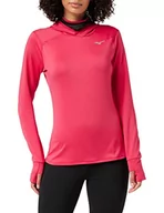 Koszulki i topy damskie - Mizuno Warmalite z kapturem Ls Koszulka damska, Rose Red, S - miniaturka - grafika 1