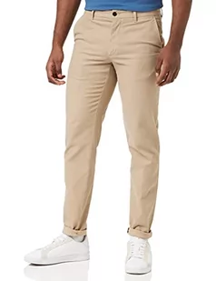 Tommy Hilfiger Męskie spodnie Chelsea Chino Honeycomb GMD, tkane spodnie, Batique Khaki, 36 W / 36 L - Spodenki męskie - miniaturka - grafika 1