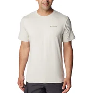 Koszulki sportowe męskie - Męska Koszulka z krótkim rękawem COLUMBIA KWICK HIKE BACK GRAPHIC SS TEE 2071754278 – Beżowy - miniaturka - grafika 1