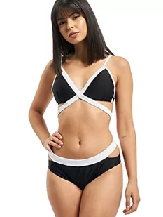Urban Classics Damskie bikini Contrast bikini damskie, dwuczęściowy kostium kąpielowy dla kobiet, dostępny w 2 kolorach, rozmiary XS - XL, czarny (Black/White 00826), XL - Stroje kąpielowe - miniaturka - grafika 1
