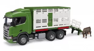 Bruder, Pojazd Scania Super 560R Kontener z figurką krowy - Samochody i pojazdy dla dzieci - miniaturka - grafika 1
