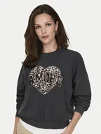 Bluzy damskie - ONLY Bluza Lauren 15339833 Szary Regular Fit - miniaturka - grafika 1