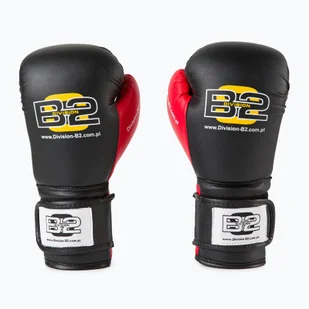 Rękawice bokserskie Division B-2 czarno-czerwone DIV-TG01  16 oz - Rękawice bokserskie - miniaturka - grafika 1