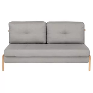 Beliani Sofa rozkładana tapicerowana jasnoszara EDLAND - Sofy i kanapy - miniaturka - grafika 1
