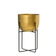 Donice - Boltze Doniczka na stojaku metalowa GADAL L złota 1022150.1 - miniaturka - grafika 1