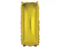 Balony i akcesoria - GoDan Balon foliowy litera I, 14", złoty FG-L35ZI - miniaturka - grafika 1