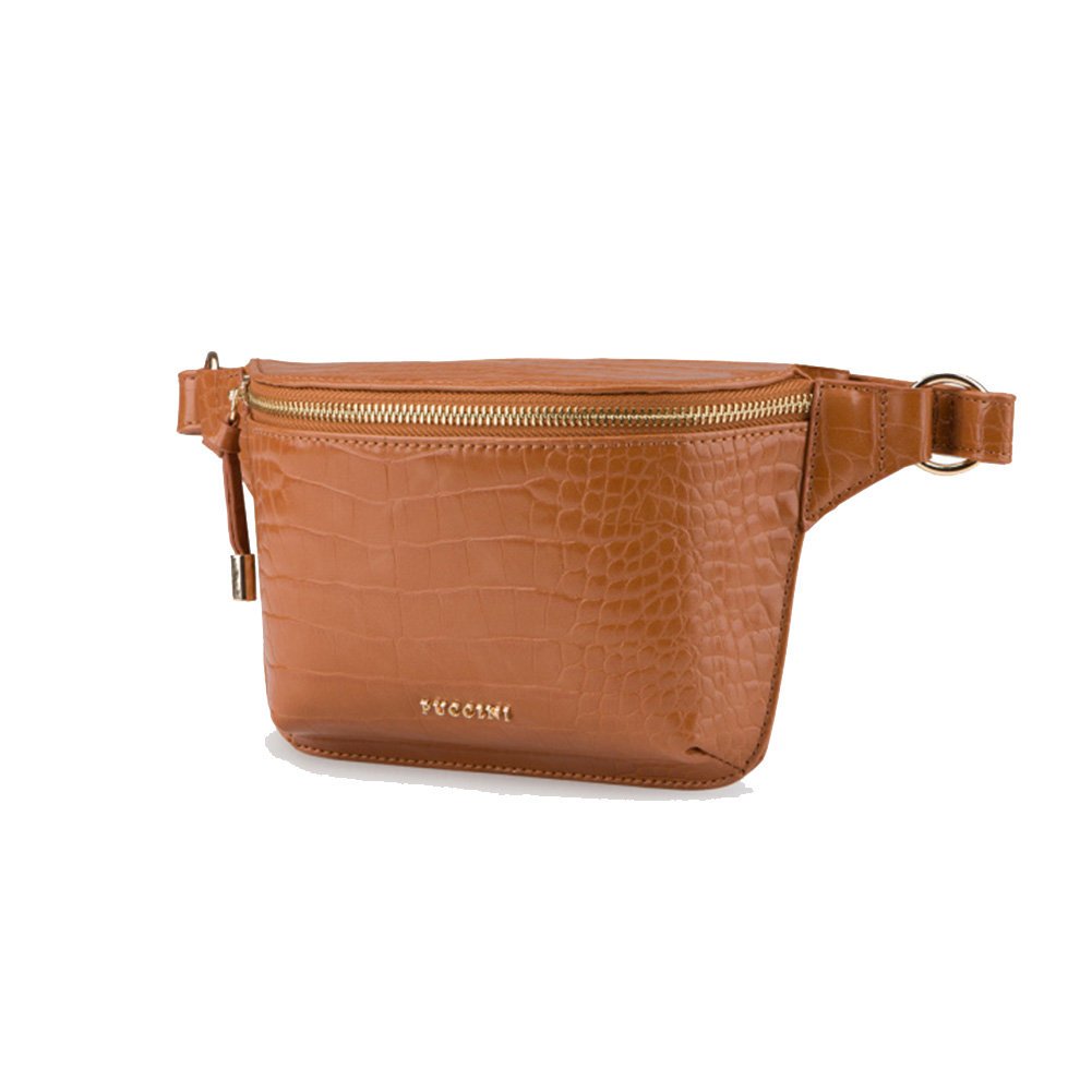 Torebka Damska Nerka Saszetka Biodrowa Biodrówka PUCCINI Brązowa TM244-2B