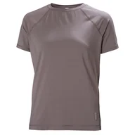 Koszulki i topy damskie - Damska Koszulka z krótkim rękawem HELLY HANSEN W TECH TRAIL SS T-SHIRT 48514_656 – Szary - miniaturka - grafika 1