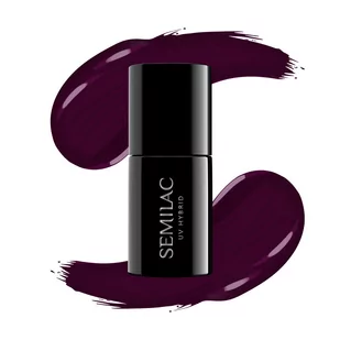 Semilac Semilac lakier hybrydowy 099 Dark Purple Wine 7ml - Lakiery hybrydowe - miniaturka - grafika 1