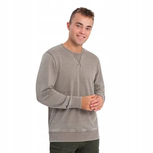 Washowana bluza męska z ozdobnym przeszyciem beżowa V2 OM-SSDS-0131 L - Bluzy męskie - miniaturka - grafika 1