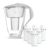Dzbanki filtrujące - Szklany dzbanek filtrujący Dafi CRYSTAL LED 2 l biały + 6 filtrów classic - miniaturka - grafika 1