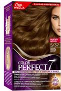 Farby do włosów i szampony koloryzujące - Farba kremowa z utleniaczem Wella Color Perfect 7 100 Cobertura De Canas 5-37-Casta Seductor 60 ml (4064666324166) - miniaturka - grafika 1