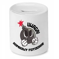 Skarbonki - SKARBONKA DLA FOTOGRAFA BOMBOWY FOTOGRAF PREZENT z Nadrukiem ze Zdjęciem - miniaturka - grafika 1