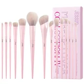 Pędzle do makijażu - JESSUP Crystal Pink Makeup Brushes zestaw pędzli do makijażu T495 14szt. - miniaturka - grafika 1