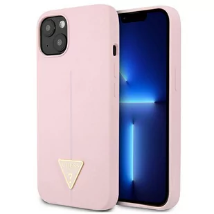 Guess GUHCP13MSLTGU iPhone 13 6,1" fioletowy/purple hardcase Silicone Triangle GUE001929 - Etui i futerały do telefonów - miniaturka - grafika 1