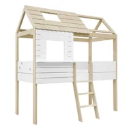 Łóżka dla dzieci i młodzieży - Łóżko domek Funflex 90x200 cm - daszek i okienka - miniaturka - grafika 1