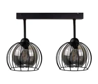 Lampy sufitowe - Żyrandol natynkowy SOLO BLACK 2xE27/60W/230V - miniaturka - grafika 1