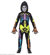 Stroje karnawałowe - Strój dla dzieci, kościotrup, kolorowy, rozmiar 128 - miniaturka - grafika 1