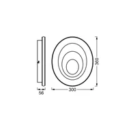 Lampy sufitowe - OSRAM Lampa sufitowa LED ORBIS SPIRAL OVAL, biały / opal, metal - miniaturka - grafika 1