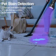 Latarki - Latarka UV Black Light, vansky 51 LED Black Light PET Wykrywacz moczu, odpowiedni do moczu psa / kota, suchych plam, robaków, z PET Flavor Remover - miniaturka - grafika 1