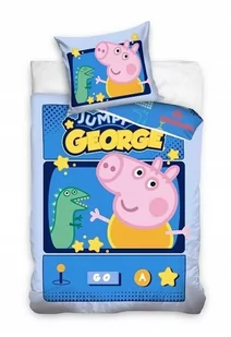Pościel 140x200 Świnka Peppa Pig George dinozaur - Pościel dla dzieci - miniaturka - grafika 1