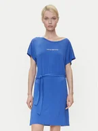 Sukienki - Emporio Armani Sukienka codzienna EW000783 AF12192 UA012 Niebieski Regular Fit - miniaturka - grafika 1