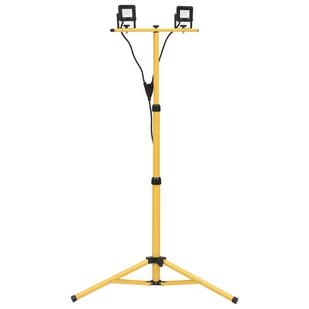 vidaXL Reflektor LED ze stojakiem 2x10 W zimne białe światło 149658 - Lampy pozostałe - miniaturka - grafika 1