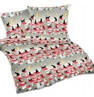 Pościel - pościel z flaneli 160x220 + 2x poszewka F 104 czarny kot na dachu - miniaturka - grafika 1