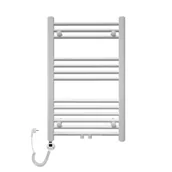 Grzejniki łazienkowe - Rebison Grzejnik łazienkowy TRM 800 biały elektryczny, Grzałka elektryczna - Biała 600 w, Szerokość - 600 mm - miniaturka - grafika 1