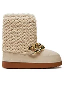 Śniegowce damskie - LOVE MOSCHINO Śniegowce JA24322G0LISI120 Beżowy - miniaturka - grafika 1