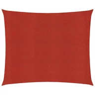Parasole ogrodowe - vidaXL Żagiel przeciwsłoneczny, 160 g/m, czerwony, 3x3 m, HDPE vidaXL - miniaturka - grafika 1