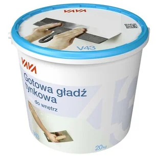 Gładź tynkowa gotowa VAVA V43 20 kg - Zaprawy budowlane - miniaturka - grafika 1