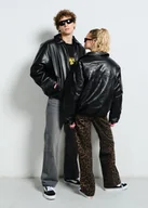 Kurtki damskie - Czarna bomberka superstar - miniaturka - grafika 1