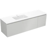 Szafki łazienkowe - Mexen Orio szafka łazienkowa 160 cm z umywalką Otis lewą, 1S, 1D, szara mat/biała mat - 91A13-16047-3-BBFF62-W18L01 - miniaturka - grafika 1