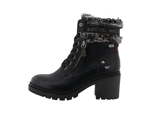 Mustang Damskie sztyblety 15M0122001, czarne, 40 EU, czarny, 40 EU