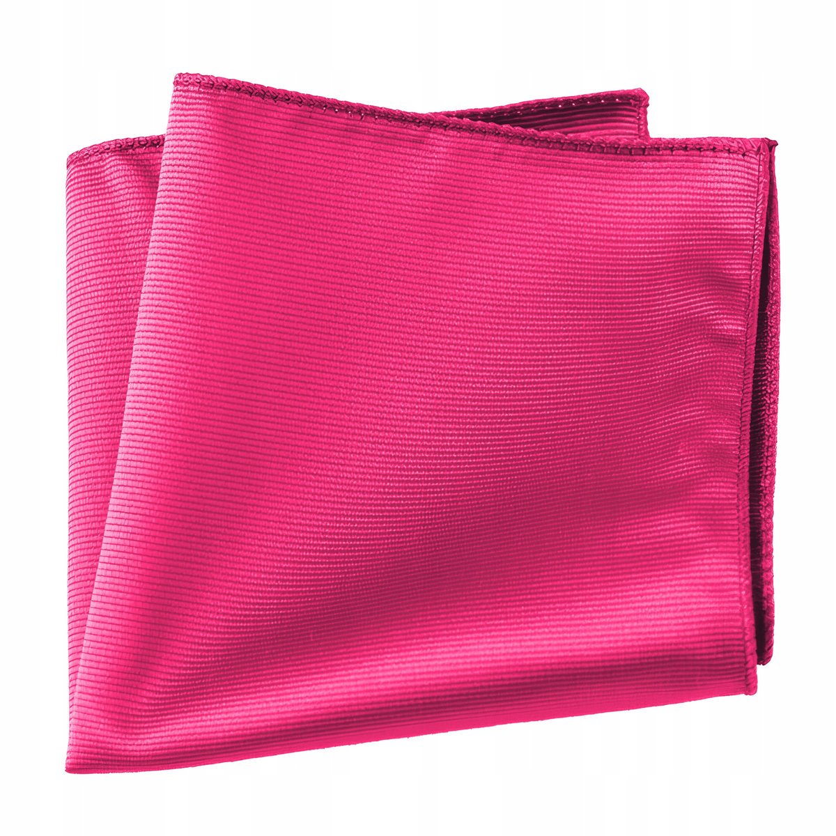 Poszetka męska w prążki - ciemnoróżowa