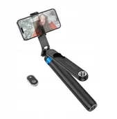 Selfie stick - Selfie stick Hoco tripod z pilotem bezprzewodowym K22 czarny - miniaturka - grafika 1