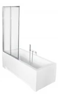 Parawany nawannowe - Besco AMBITION PREMIUM 2 AMBITION PREMIUM 2 PARAWAN NAWANNOWY 140X80,5 DWUSKRZYDŁOWY SZKŁO PRZEJRZYSTE PAP-2S - miniaturka - grafika 1