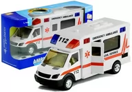 Samochody i pojazdy dla dzieci - Lean Toys Ambulans karetka pogotowie jeździ gra świeci 1:48 - miniaturka - grafika 1
