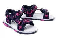 Buty dla dziewczynek - WOJTYŁKO 5S40821 granat, sandały dziecięce, rozmiary: 33-36 - Wojtyłko - miniaturka - grafika 1