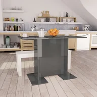 Stoły - vidaXL Stół na wysoki połysk, szary, 110x60x75 cm, płyta wiórowa - miniaturka - grafika 1