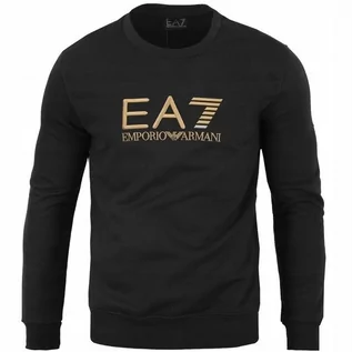 Bluzy męskie - Ea7 Emporio Armani Bluza Z Haftowanym Logo Złotym /s - grafika 1